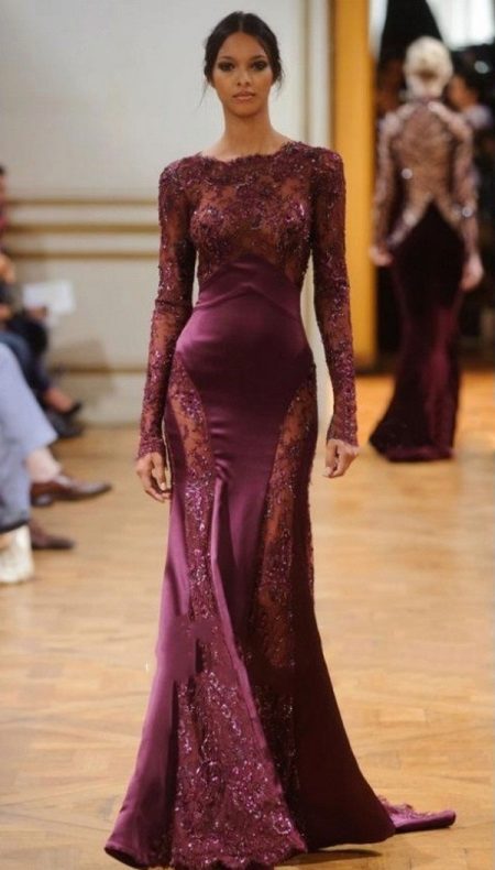 Marsala evening gown