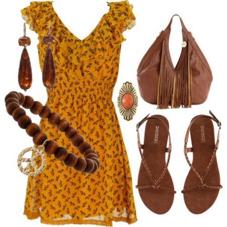 Mustard dress accessories
