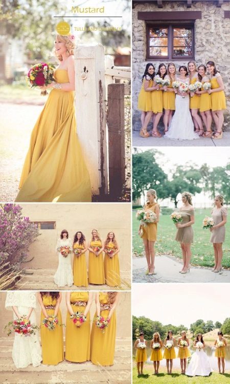 Mustard color dresses for bridesmaids