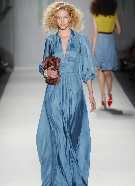 Dress in pastel blue