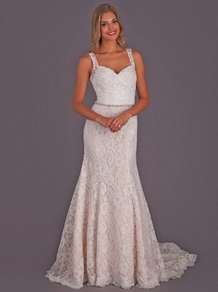 Milky Long Lace Dress