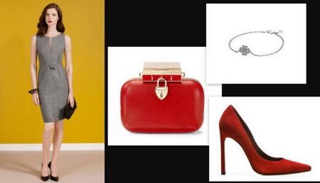 Bright accessories to the office dress