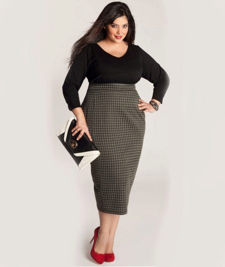 High-waisted sheath dress for obese women