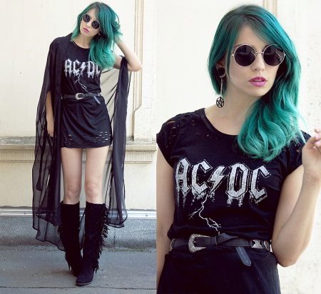 Dress with the symbolism of a rock band