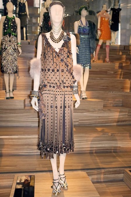 Vintage dress of the 20s in the style of Gotsby