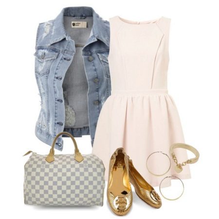 Ballet shoes under the pink dress