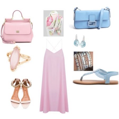Blue Pink Dress Accessories