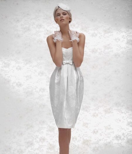 Wedding silk dress short