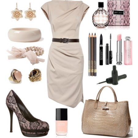 Brown jewelery dress