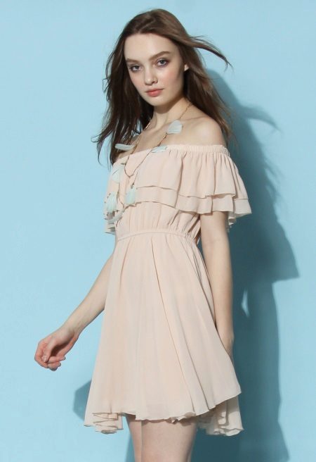 Body dress with ruffles