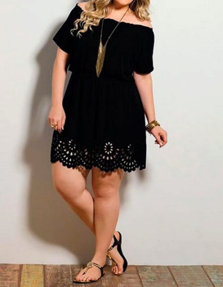 What to wear with a knitted dress for a full girl - accessories