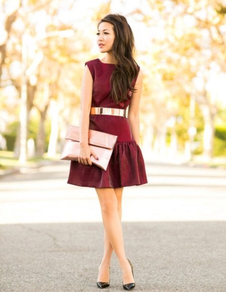 Cherry dress with pink elements