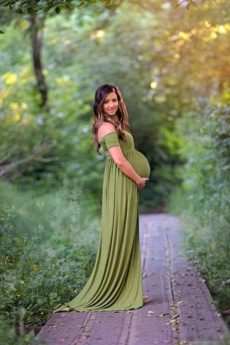 Beautiful long maternity dress