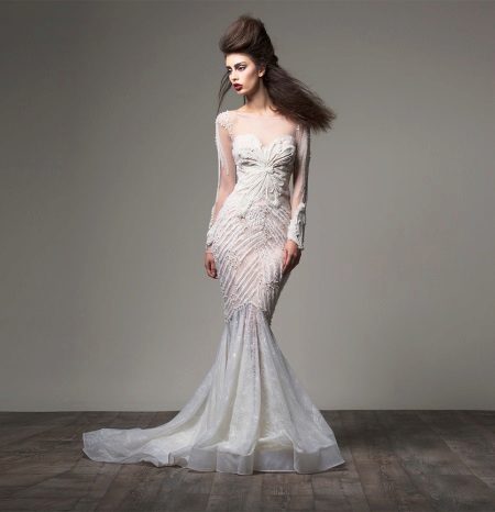 Dress mermaid with sleeves