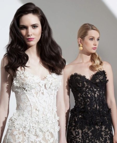 Hairstyle for lace dress