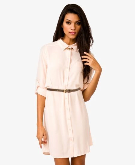 Satin Shirt Dress