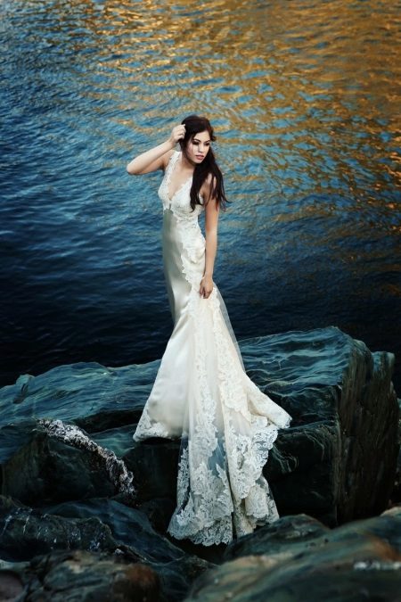 Beautiful white dress with a flare