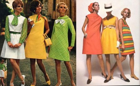 Dress trapezoid 60s