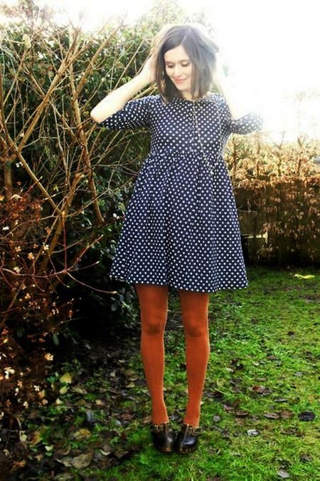 Tights for dress with a high waist