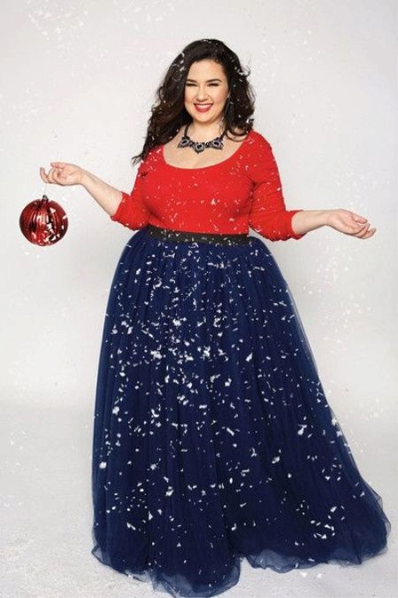 Long dress for a full woman