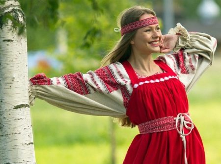  Russian modern dress in ethnic style