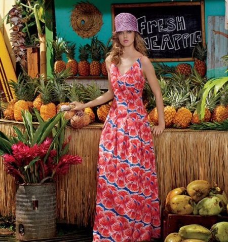 Summer dress color to the floor