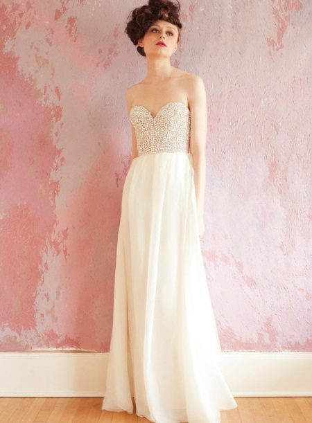 Bustier dress of maximum length