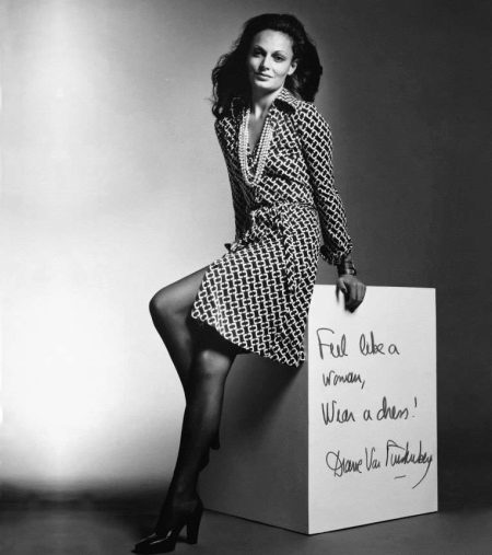 Diane von Furstenberg in bathrobe dress