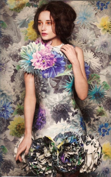 Dress from wallpaper