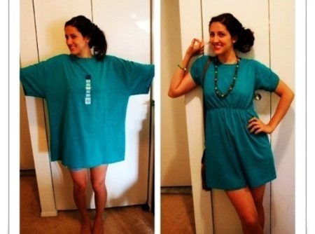 Dress from men's t-shirts