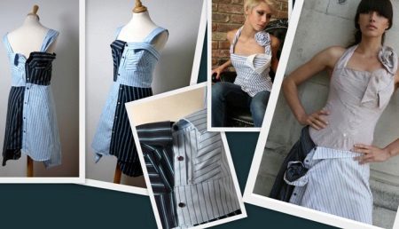 Sample dress from men's shirt