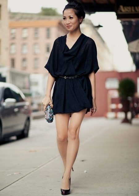 Dress bat in combination with a belt