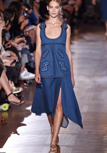 Long top dress with open top