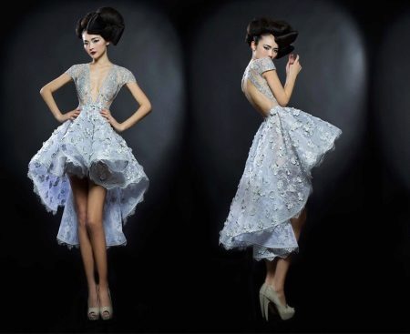 High back dress with open back