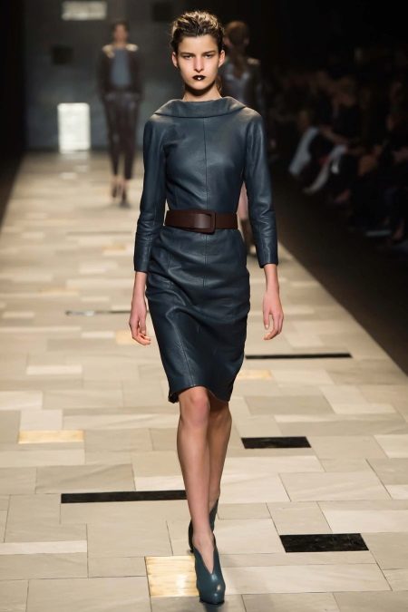 Belt to black leather dress