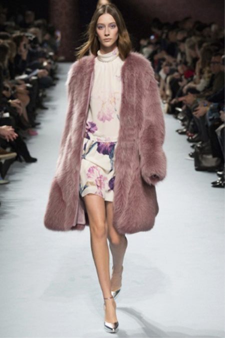 Fur coat for winter dress