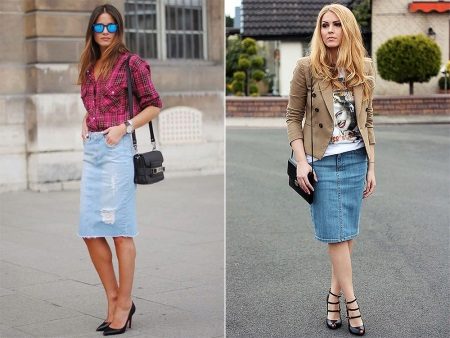sets with a denim pencil skirt for every day