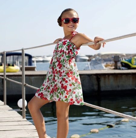 Summer dress sundress in flower for girls