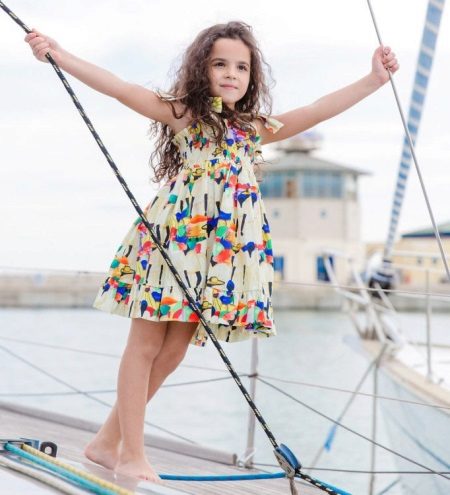 Summer dress for girls on straps