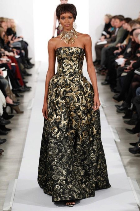 brocade evening dress