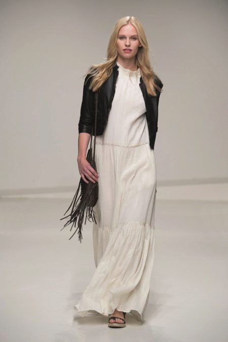 Jacket to a white long dress