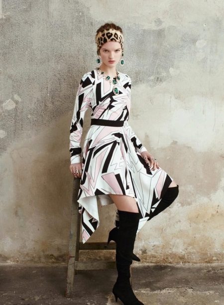 Boots for a white-black dress