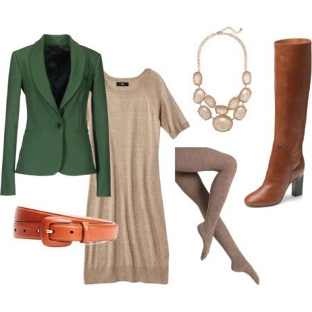 Accessories for a beige dress for every day