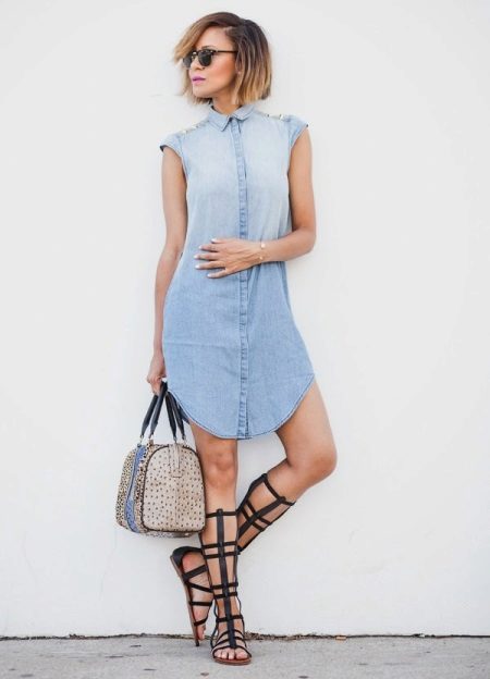 Gladiators to a denim shirt dress