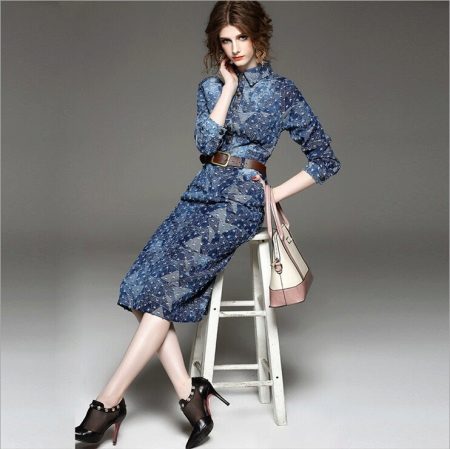 Boots to denim dress