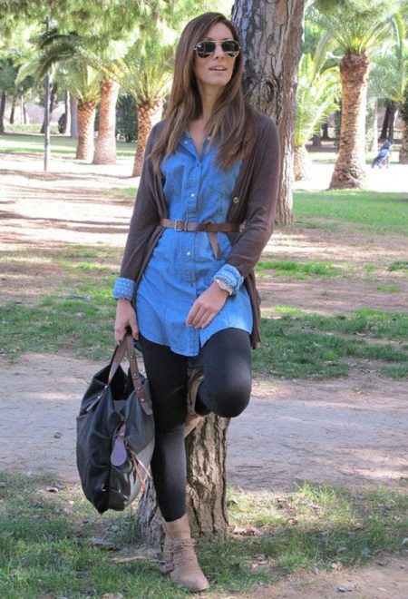 Leggings for a short shirt dress