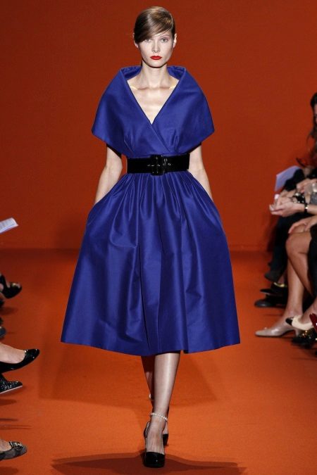 Black belt to blue dress