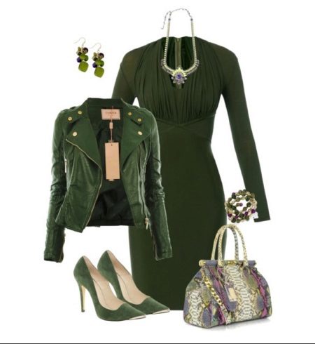 Contrast Green Dress Jewelery