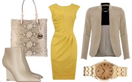 Yellow Dress Pearl Accessories