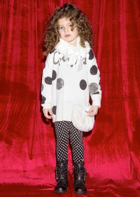 Knitted winter dress sweater for girls